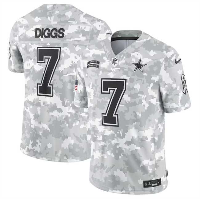 Men%27s Dallas Cowboys #7 Trevon Diggs 2024 Arctic Camo Salute To Service Limited Stitched Jersey Dyin->dallas cowboys->NFL Jersey
